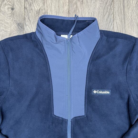 Columbia 1/2 Zip Fleece Jacket Size Small Mens Navy Blue Sequoia Grove $60 - Picture 2 of 12